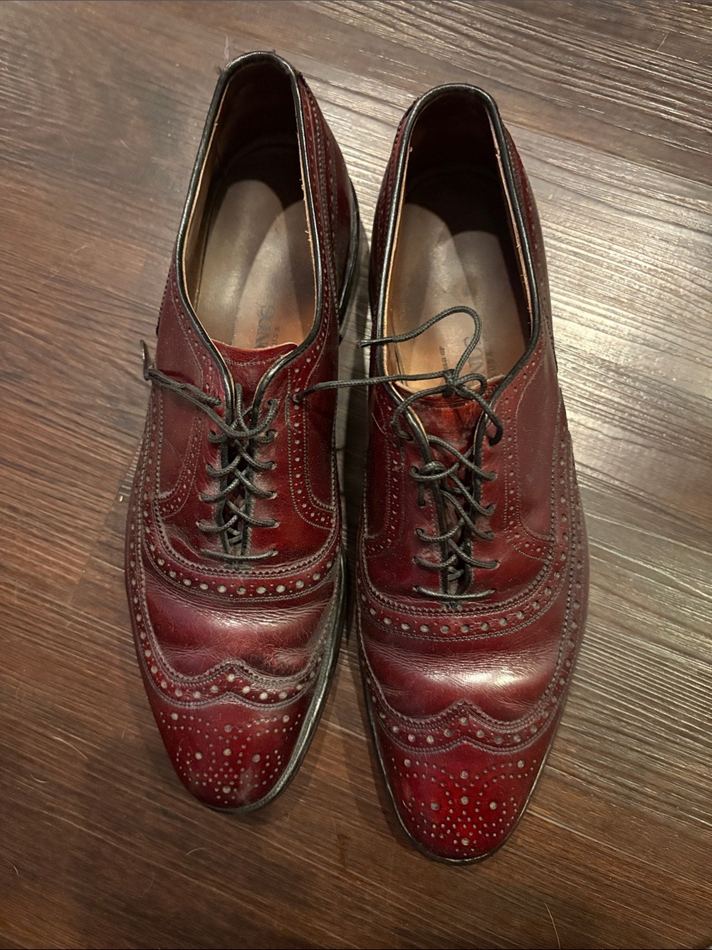 Allen Edmonds Burgundy Wingtip Brogues